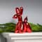 11" Electroplated Red Balloon Dog Figurine